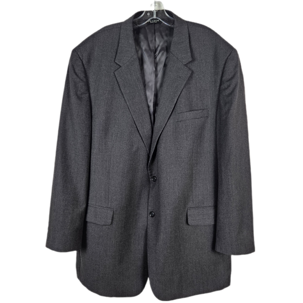 Jos A Bank Blazer Mens 50L Gray Wool Cashmere Blend Sport Coat Classic Formal